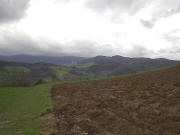 Blick vom Jesuitenschloss nach Osten �ber Hexental zu Katzental, Horben und Schauinsland an Ostern 2005