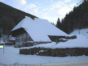 Blick nach S�dosten zur Sch�tzle-M�hle am 8.2.2005 abends