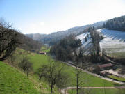 Blick nach Nordosten ins Unteribental zum Thomashansenhof am 6.4.2006