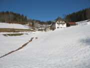 Blick �ber den Lochenbach in Rudenberg nach Norden am 3.2.2006