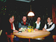 Von links: J�rgen Dangl, Adi Oberst, Sophie Neuenhagen und Sofie im Himmelreich 1/2006