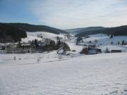 Blick vom Kellershof nach Sden ins Jostal - Hotel Josen links und Rainhof rechts am 8.1.2006