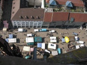 Blick nach Westen um 13.30 Uhr am 18.3.2006: Der M�nstermarkt wird ger�umt