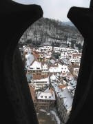 Blick nach Osten zum Wentzinger Haus und Schlo�berg am 12.3.2006