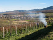 lick von der Zizinger Gasse nach Norden �ber V�gisheim am 5.12.2007 - Gewann Mieding