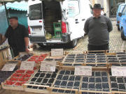 Hans und Bernhard Br�derle aus Recnchen-Waldulm mit Heidelbeeren am 10.7.2007