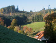 Blick ber den Kappbauer nach Sden zum Kamelberg am 3.11.2007 - links oben das Schuhmacherhusle