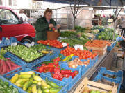 Farbenteppich aus Gem�se am Stand von Wagner am 11.10.2007 
