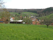 Blick von der Eggener Strasse nach Osten �ber Feuerbach zum B�hlrain am 17.4.2008