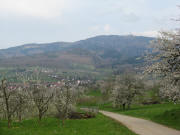 Blick nach Nordosten �ber Obereggenen zum Hochblauen am 17.4.2008