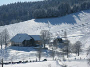 Tele-Blick vom Friedhof nach Sden zum Schneeberg am 3.2.2008