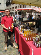 Ireneus Frost mit Marmeladen aus eigener Herstellung am 16.7.2008