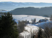 Blick nach Sden ber Rohrerhof und Disselhof (links) zum Feldberg am 11.1.2009 