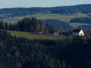 Tele-Blick vom Molzenhof nach S�den �ber den Lindenberg bis zum Thurner am 18.11.2009