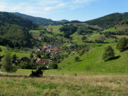 Blick nach Westen von der Passh�he Hau auf Neuenweg am 20.9.2010