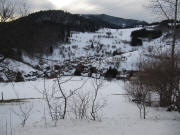 Blick nach Westen von der Passh�he Hau auf Neuenweg am 21.2.2010 