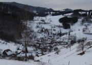 Blick nach Westen von der Passh�he Hau auf Neuenweg am 21.2.2010 