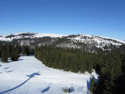 Blick vom Leistungszentrum Horzogenhorn nach Norden zum Feldberg am 6.2.2011