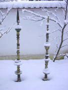 Keramiktürme im Schnee am 18.2.2005