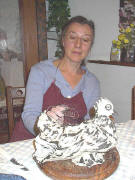 Taube in Arbeit