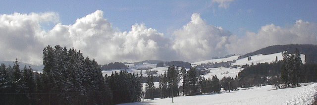 Blick von der Weisstannenh�he nach Breitnau am 3.3.2002
