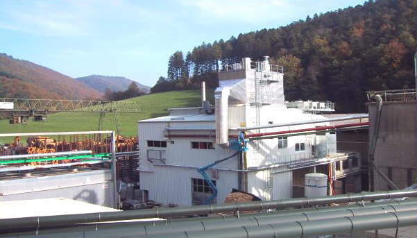 Holz-heizkraftwerk bei Dold Holzwerke in Buchenbach/Schwarzwald