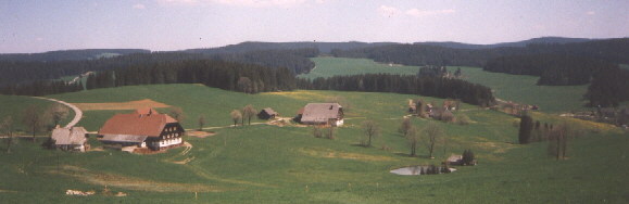 Blick nach Osten �ber Einsiedel ins Jostal im Sommer 1995