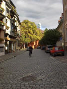 Adelhauserstrasse mit Adelhauserkirche Oktober 2003