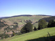 Blick nach Norden zum Unteren Itzenwaldhof und Köpfle oben