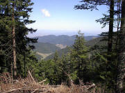 Blick von der Richtst�tt (1063 m) nach Westen ins M�nstertal nach Mulden