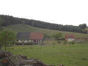 Blick nach Westen zum Mooshof im August 2003