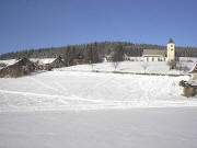 Blick nach Norden zur Kirche von Breitnau am 24.2.2004