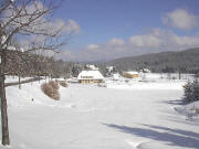 Blick von Altglash�tten nach Nordosten zum Bahnhof am 25.2.2004