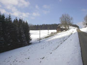 Blick nach Nordwesten hoch zum F�rsatzhof am 1.3.2004