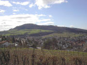 Blick am 13.3.2004 vom Lorettoberg nach Südwesten über Merzhausen zum Schönberg - links das Hexental