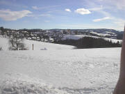 Von nach Nordwest nach S�dost: Blick vom Glastr�gerhof auf St.M�rgen und den Turner am 1.2.2004