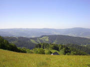 Blick über Langeck bei St. Peter nach Süden zum Feldberg am 25.5.2004