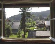 Blick aus dem Schlafzimmer nach S�dosten am 4.9.2004