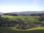 Blick vom Str��chen zum Kapfenmathishof nach S�den �ber Kapfenhof zum Zwerisberg mit Fallerhof am 18.9.2004