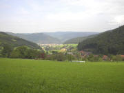 Blick �ber den Noppershof nach Norden auf Siensbach bis nach Gutach am 3.9.2004