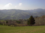 Blick von Ehrsberg nach Westen �ber W�hre und das Weisental bis zum Belchen