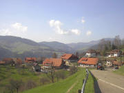 Blick nach Nordwesten �ber Fr�hnd-Stutz zum Belchen am 1.4.2005