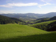 Blick vom Weg zum Recklemartin nach S�den �bers Eschbachtal zum Dreisamtal und Hinterwaldkopf Anfang August 2005