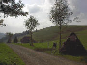 Blick nach Südwesten zur Hinterwaldkopfhütte am 5.9.2005 abends