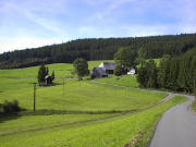 Blick nach Nordwesten zum Holzhof am 9.8.2005
