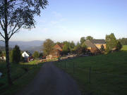 Blick nach Westen zum Rankhof am 10.8.2005 kurz nach Sonnenaufgang
