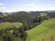 Blick nach Osten zu Rufenh�usle rechts, Bartelshof dahinter, Schweigbrunnen links