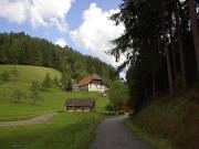 Blick nach S�dosten zum Krummholzenhof im Schweigbrunnen  am 1.8.2005