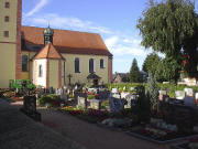 Blick nach S�dwesten zum Froedhof von St.M�rgen am 10.8.2005