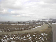 Blick nach Norden zu Bellenh�he (rechts), Kirchturm Kirchhofen (Mitte) und Batzenberg (links)